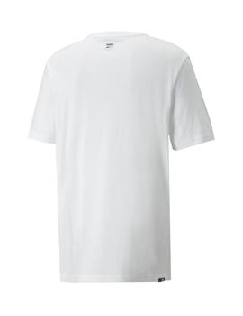 camiseta puma downtown graphic blanco de hombre.