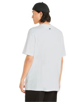 camiseta puma downtown graphic blanco de hombre.