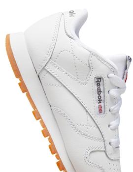 Zapatilla Reebok Classic leather caramelo de niño.