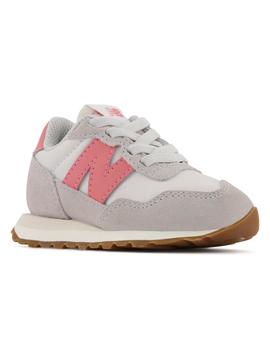 Zapatillas new balance ih237pk gris rosa de bebé.