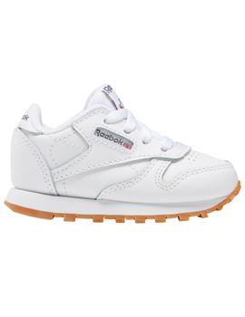 Zapatillas reebok classic leather blanco caramelo de bebe.