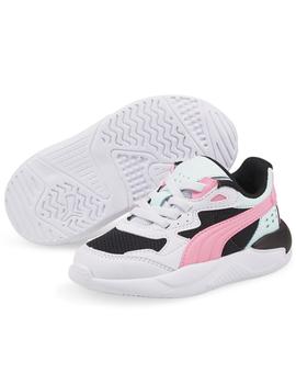 Zapatillas puma x-ray speed ac blanco rosa de bebé.