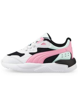 Zapatillas puma x-ray speed ac blanco rosa de bebé.