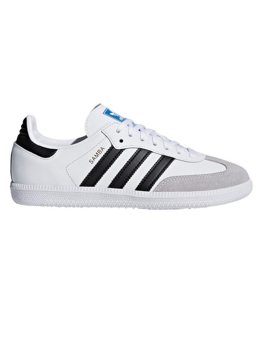 Zapatillas de Chica Adidas SAMBA OG J BLANCO/NEGRO