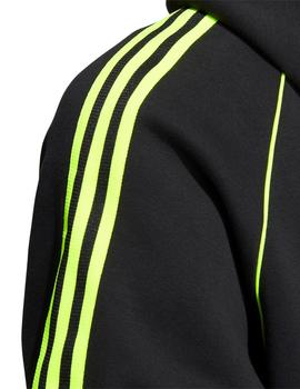 sudadera adidas con capucha sst negro amarillo de hombre.