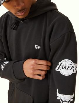 sudadera new era nba multilogo sleeve negro de hombre.