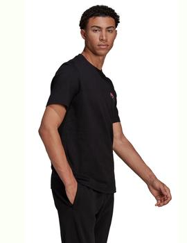camiseta adidas Trefoil Graffiti Back Logo negro de hombre.