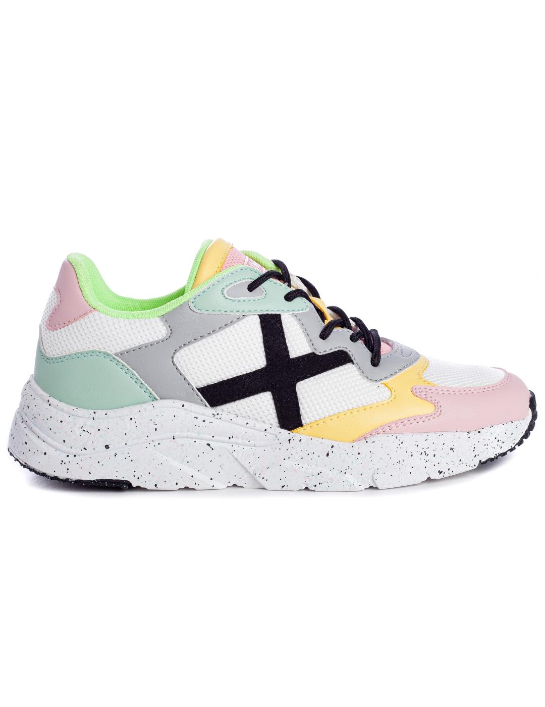 Zapatillas munich mali 14 blanco multicolor de mujer.