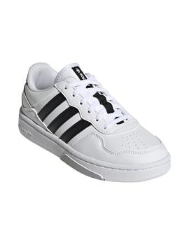 Zapatillas adidas courtic j blanco negro de niño.