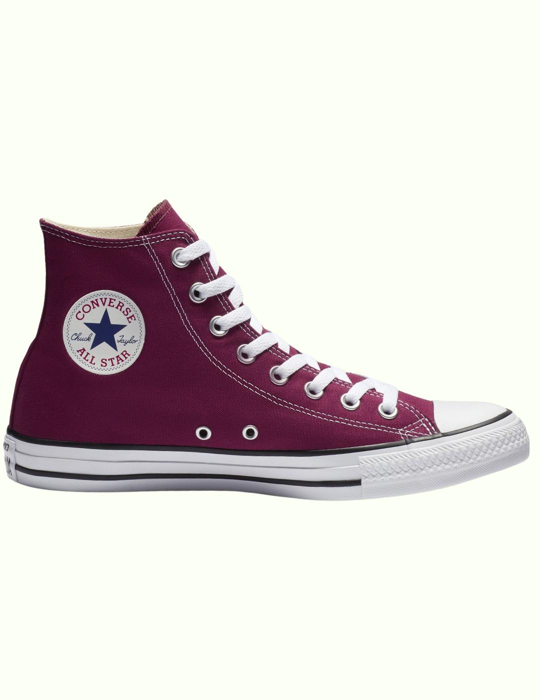 Zapatillas converse all star hi granate.