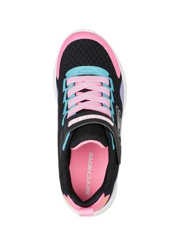 Zapatillas skechers microspec bright retros negro de niña.