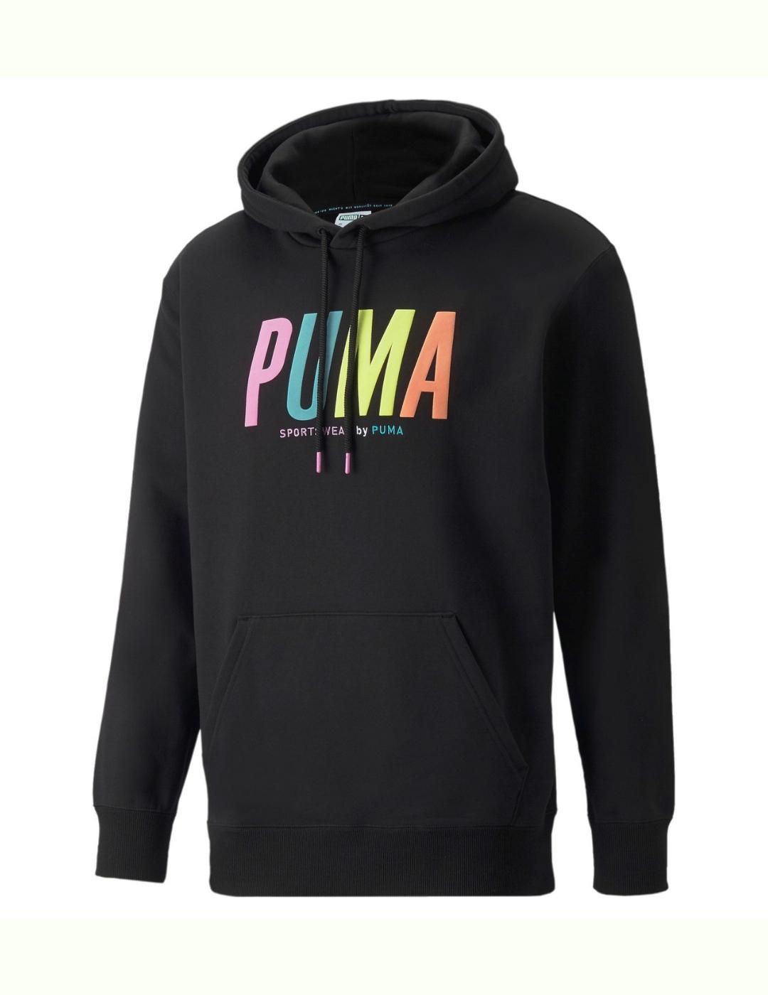 sudadera con capucha puma SWxP Graphic negro de hombre.