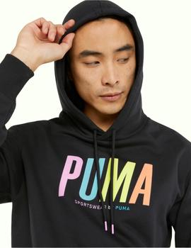 sudadera con capucha puma SWxP Graphic negro de hombre.