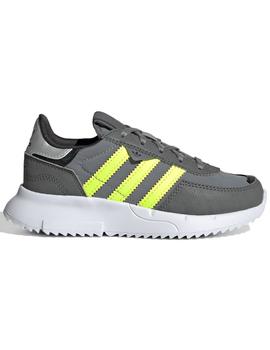 Zapatillas adidads retropy f2 c gris de niño.