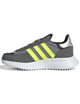 Zapatillas adidads retropy f2 c gris de niño.