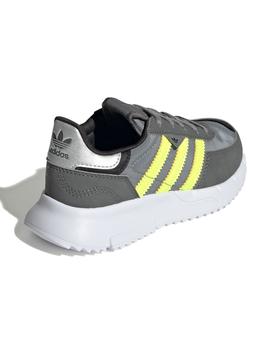 Zapatillas adidads retropy f2 c gris de niño.