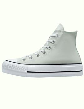 Zapatillas converse all star plataforma hi light silver.