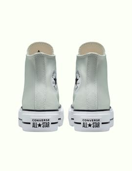 Zapatillas converse all star plataforma hi light silver.