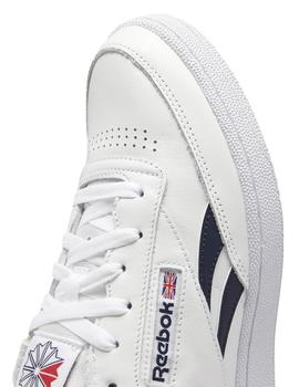 Zapatillas reebok club c revenge blanco azul de hombre.