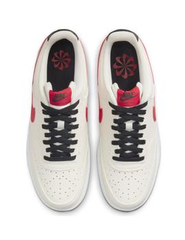 Zapatillas nike court vision next nature  blanco roto rojo