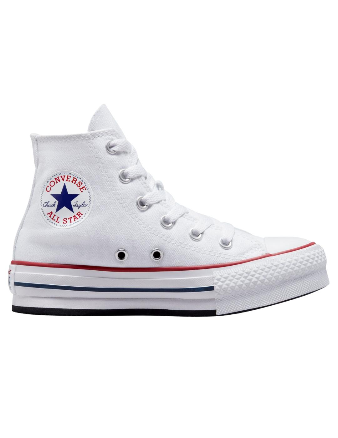 Zapatillas converse all star lift Platform blanco de niña.