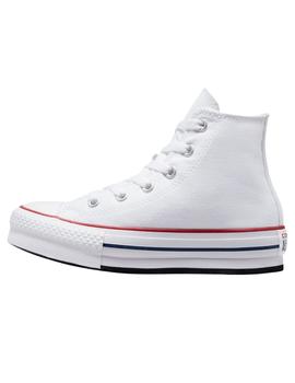 Zapatillas converse all star lift Platform blanco de niña.