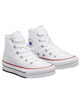 Zapatillas converse all star lift Platform blanco de niña.