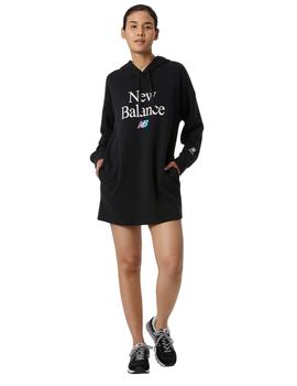 vestido new balance essential celebrate negro de mujer.