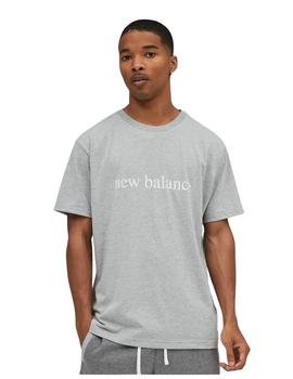 camiseta new balance ess short sleeve gris de hombre.