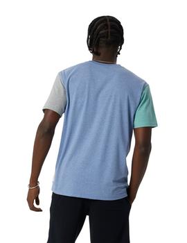 camiseta new balance ess short sleeve azul de hombre.