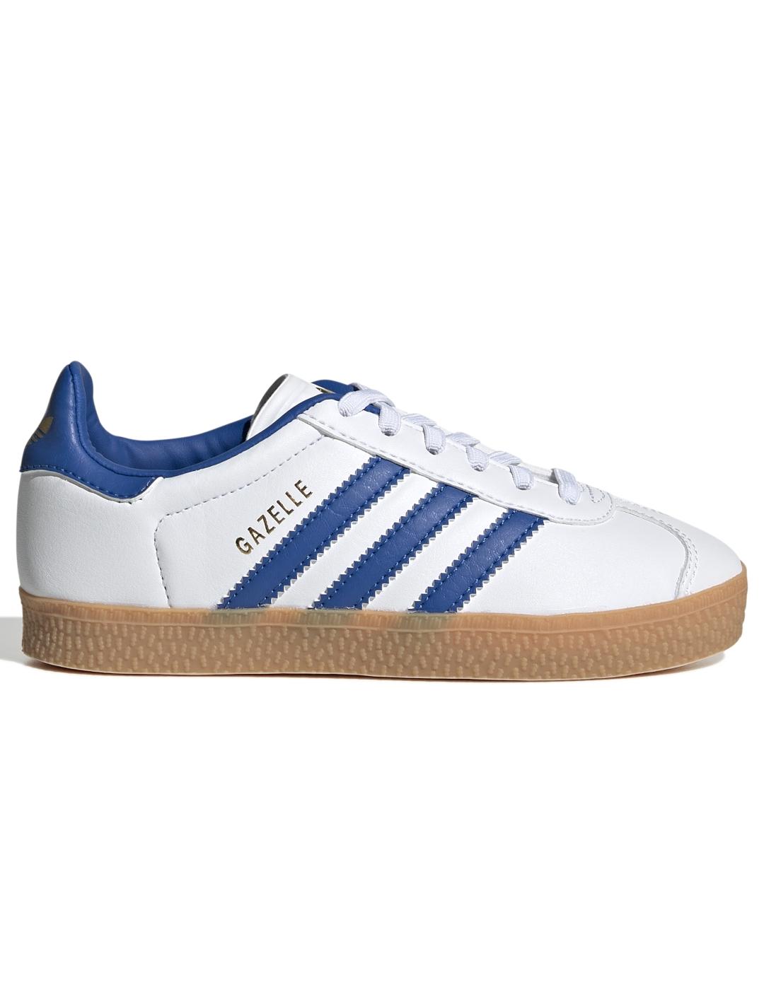 adidas gazelle blanco azul niño.