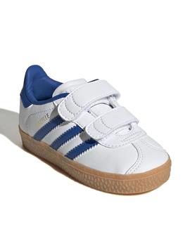 Zapatillas adidas gazelle cf i blanco azul de bebé.