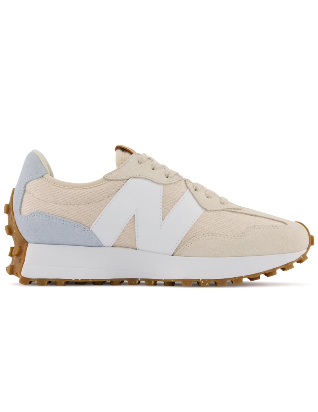 Zapatillas new balance ws327rb beige azul de mujer.