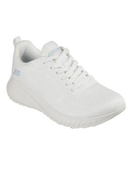 Zapatilla skechers bobs squad chaos face off blanco de mujer