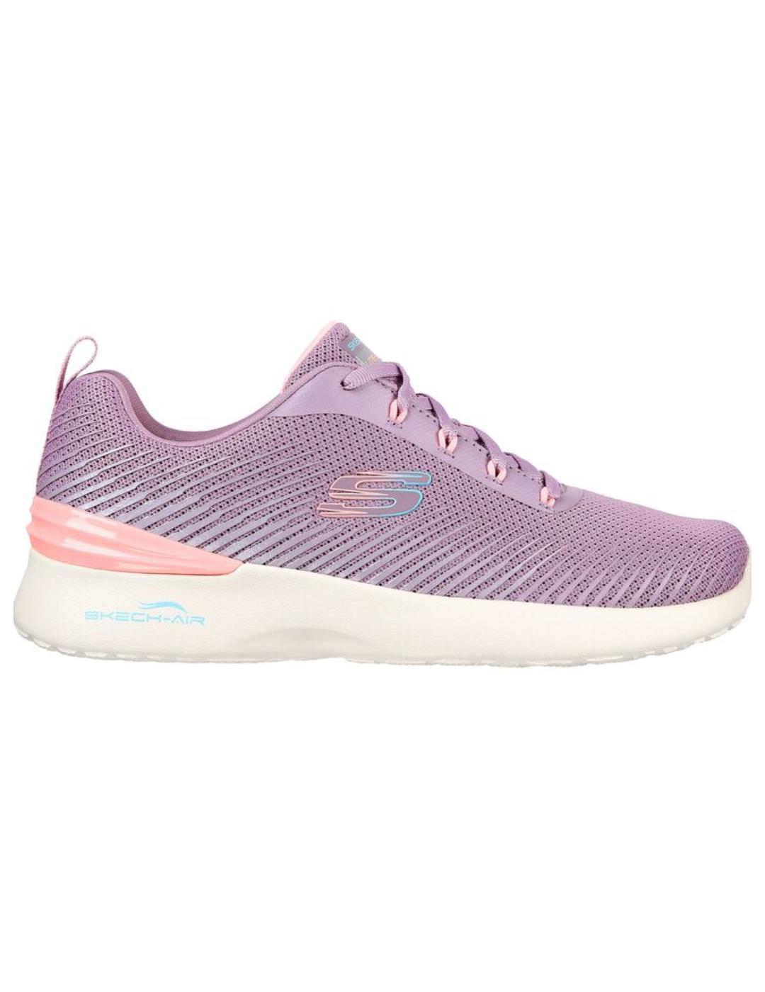 Zapatillas skechers skech-air dynamiight violeta de mujer.