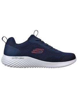 Zapatillas skechers bounder intread azul marino de hombre.