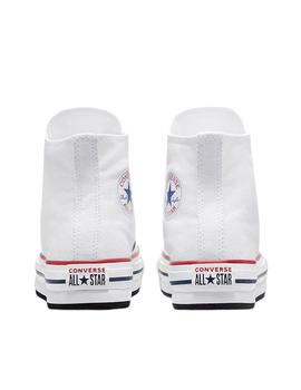 Zapatillas converse all star platf. hi j blanco de niña.