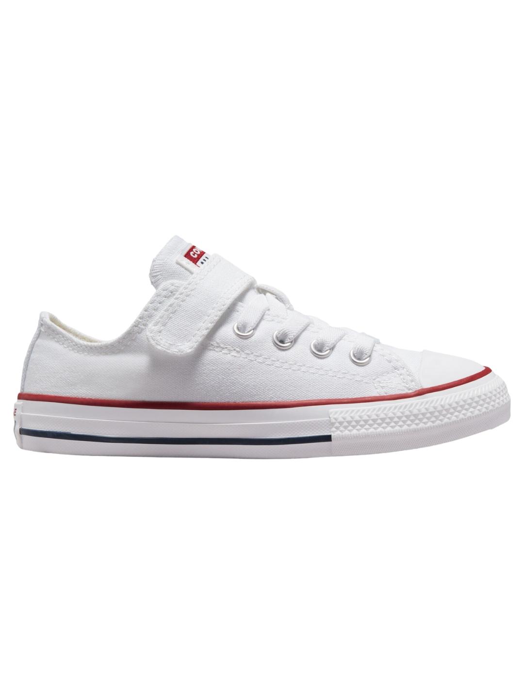 Zapatillas converse all star 1v ox blanco de niño.