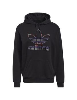 Sudadera adidas con capucha trefoil ser negro de hombre.