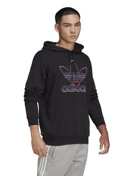 Sudadera adidas con capucha trefoil ser negro de hombre.