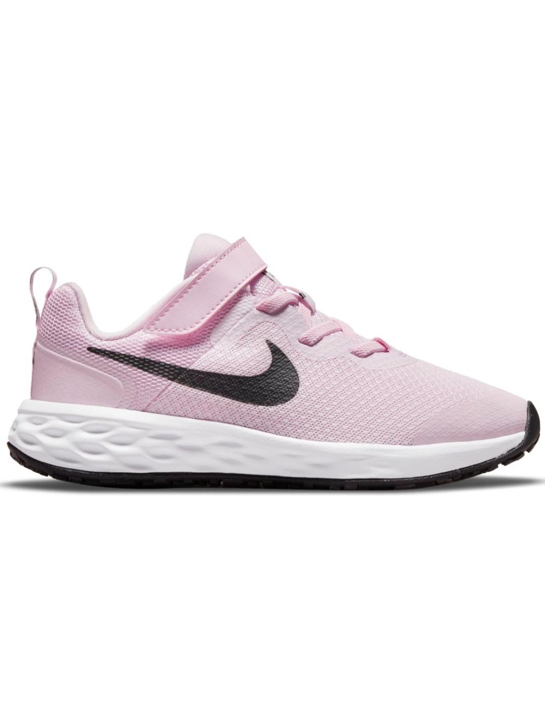 Zapatillas nike revolution 6 nn psv rosa de niña.