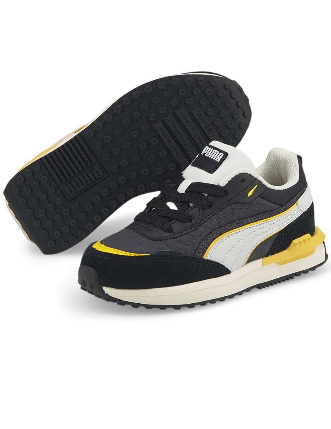 Sabueso Caprichoso Recitar Zapatillas puma city rider electric negro de niño.