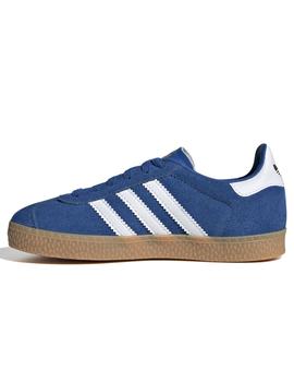 Zapatillas adidas gazelle c azulón de niño.