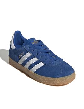 Zapatillas adidas gazelle c azulón de niño.