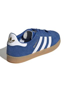 Zapatillas adidas gazelle c azulón de niño.