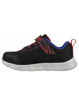 Zapatillas skechers comfy flex mini trainer negro de bebé.